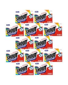 Shout Color Catcher Sheets for Laundry Allow Mixed Washes Prevent Color Runs and Maintain Original Clothing 24 Count Pack of 12