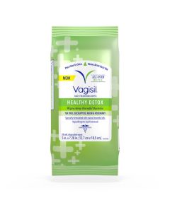 Vagisil Wipes for All Over Cleaning Health Detox Formulated with Essential Oils 20 Wipes in a ReSealable Pouch Pack of 1