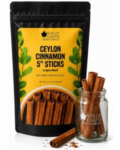 Bliss of Earth Ceylon Cinnamon Sticks 400g, Premium Sri Lankan True Cinnamon, Sweet & Mild Flavored Whole Dalchini Sticks for Tea, Coffee, Baking & Cooking