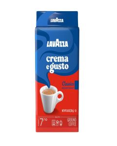 Lavazza Crema e Gusto Ground Coffee Blend, Espresso Dark Roast, 8.8-Ounce Bags (Pack of 4).