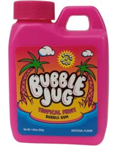 Bubble Jug Tropical Fruit Bubble Gum - Nostalgic 90s Candy in a Fun Shake N' Chug Container