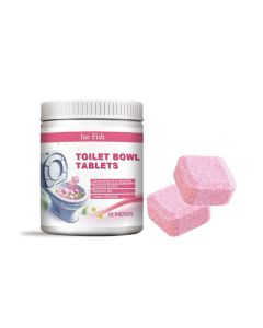 Jue Fish Toilet Bowl Cleaning Tablets 12 Pack, Advanced Cleaning and Deodorizing Solution, Quickly Dissolves to Remove Dirt, Stains, and Odors, Ideal for Hygienic and Fresh Toilets