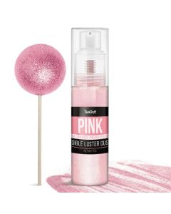 Edible Glitter Spray 20g Luster Dust Edible Food Grade Glitter for Cake Decorating Cocktails Drinks Shimmer Dust Powder Metallic Food Coloring Powder for Cookie Candy Icing Pink