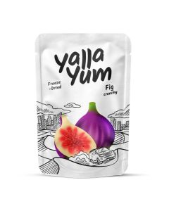 YallaYum Freeze-Dried Fig, 50g / 100% Fruit, Non-GMO, No Added Sugar, Gluten-Free,No Additives Added, Vegan, Made From 450g Fresh Fig / Healthy Snack for On-the-Go