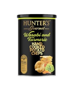 Hunter's Gourmet Wasabi and Turmeric Hand Cooked Potato Chips 150g