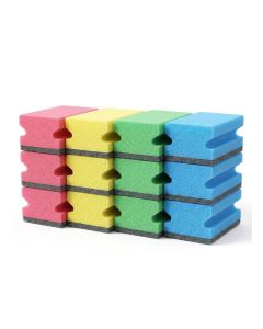 Duravel Dish Washing Scrubbing Sponges Dual-Sided for Dishes, 12 Pack, Multicolour