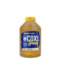 Coxs Honey 100 Pure Raw Unfiltered Clover Honey Rich in Nutrients Family Owned Apiary 32 oz bottle
