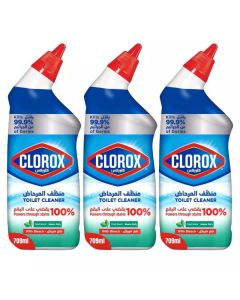 Clorox Toilet Cleaner Fresh Scent With Bleach Power Through Stains- 3X709ml