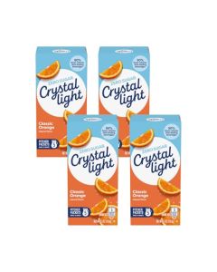 Crystal Light Classic Orange with Vitamin C Calcium Drink Mix 20 Pitcher Packets 4 Canisters of 5