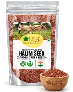 Bliss of Earth Halim Seeds 200g / Garden Cress Seeds (Aliv Seeds) / Iron Rich Natural Superfood / Supports Energy, Hair Growth, Weight Loss, & Digestion / Edible Seeds for Daily Nutrition