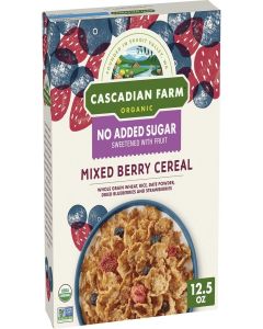 Cascadian Farm, Cereal Mixed Berry No Added Sugar Organic, 12.5 Ounce