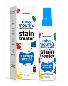 Messy Eater Stain Treater Spray, 120ml (4 Fl Oz), Fast-Acting Fabric Stain Remover for Clothes & Bibs, Powerful Baby Food Stain Cleaner, Easy Spray Formula for Removing Food, Drink & Everyday Stains, Convenient Laundry Care Solution for Home & Travel