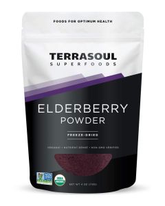Terrasoul Superfoods Organic Elderberry Powder 4 Oz FreezeDried