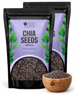 Bliss of Earth Chia Seeds 100g(Pack of 2) / Premium Raw Chia Seeds / High Fiber & Omega-3 Superfood / Ideal for Chia Pudding, Smoothies & Healthy Drinks / Vegan Gluten-Free