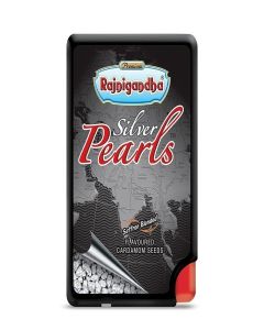 Rajnigandha Saffron Blended Silver Coated Pearls, Elaichi - 6.25g - (Pack of 3)