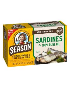 Season Sardines in 100% Olive Oil - 12 Pack