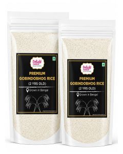 Delight Foods Premium Gobindobhog Rice - 2years Old / Pure Aromatic Gobindobhog Rice. (1500g)