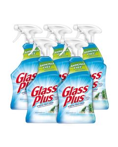 Glass Plus Glass Cleaner 32 fl oz Bottle MultiSurface Glass Cleaner Pack of 5