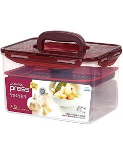 LockandLock Press Plate Leakproof Airtight Pickle Kimchi Container 45L 152oz BPA Free One Handle Clear Body Maintain Fresher Taste