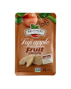 Brothers All Natural Freeze Dried Fruit Crisps Fuji Apple Cinnamon 035 Oz Pack of 24 Made with 100 Fruit Gluten Free Soy Free Vegan Healthy Snack Lunch Box Ready