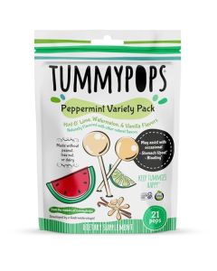 Tummypops Peppermint Variety Pack Hint O Lime Watermelon Vanilla Flavors 21 Pops