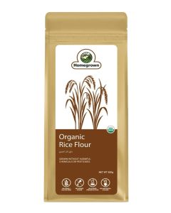 Homegrown Organic Rice Flour 500g – Fine, Gluten-Free Rice Atta / Ideal for Baking, Frying & Everyday Cooking