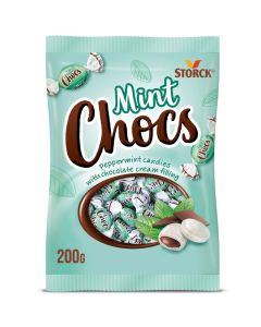 Mint Chocs Peppermint Candies With Chocolate Cream Filling
