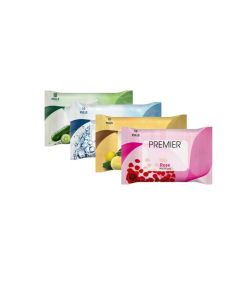 Premier Wet Wipes 10 Pulls per Pack Pack of 4 Assorted Refreshing Wipes AlcoholFree No Harmful Chemicals