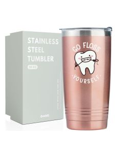 Onebttl Dental Gifts for Dental Assistant Dental Hygienist on Dental Assistants Recognition Week National Dental Hygienists Week 20oz Insulated Stainless Steel Tumbler Floss
