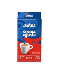 Lavazza Crema e Gusto Ground Coffee Medium Roast Arabica and Robusta Blend 88 oz Brick Pack of 4