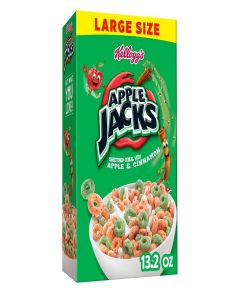 Apple Jacks Cold Breakfast Cereal, 8 Vitamins and Minerals, Kids Snacks, Large Size, Original, 13.2oz Box (1 Box)