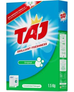 TAJ Detergent Powder 1.5KG – 2IN1 GREEN Laundry Washing Powder Deep Clean Stain Remover Fresh Clothes