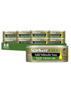 StarKist EVOO Solid Yellowfinlight Tuna in Extra Virgin Olive Oil 45 oz Can Pack of 12Packaging may vary