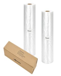 Immuson Food Storage Bag, 12 x 20 Plastic Produce Bag on a Roll, 2 Rolls Fruits, Vegetable, Bread, Food Storage Clear Bag, 350 Per Roll,700 Bags