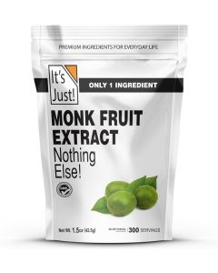 It's Just! 100% Monkfruit Extract Powder - Keto Friendly, Sugar-Free Sweetener with 25% Mogroside V (1.5oz / 42g)