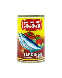555 Canned Sardines Fish In Tomato And Chili- 155gms