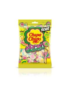 Chupa Chups Sour Gecko Mixed Fruit Jellies Sour Sugar Coating- 90gms