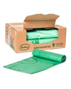 BioBag USA The Original Compostable Bag 48 Gallon 80 Count 100 Certified Compostable Trash Bag Liners for Food Waste Extra Strong and Durable Trash Bag