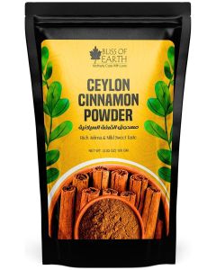 Bliss of Earth Ceylon Cinnamon Powder 100g, Premium Pure Sri Lankan Cinnamon, Fine Ground True Cinnamon, Rich Aroma & Mild Sweet Taste, Natural Spice for Tea, Coffee, Baking & Cooking