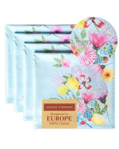 Maison d Hermine Cloth Napkins Set of 4 100 Cotton Everyday Reusable Square Napkins Cloth Washable Dinner Party Wedding Restaurant SpringSummer Jardin DEte Mint 20 x 20