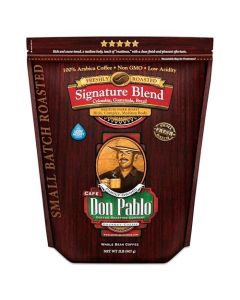 Don Pablo Gourmet Coffee Signature Blend Medium Dark Roast Whole Bean Coffee 100 Arabica Beans Low Acidity and NonGMO 2 Pound Original