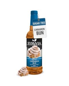 Syruvia SugarFree Cinnamon Bun Syrup Natural Flavors Syrup for Drinks Lattes and Desserts 254 fl oz