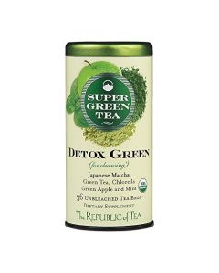 The Republic of Tea Organic SuperGreen Detox Green Tea 36 Tea Bags Gluten Free