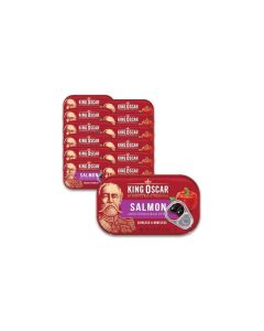King Oscar Premium Skinless Boneless Atlantic Salmon in Olive Oil Mediterranean Style 405 oz Cans Pack of 12 Tinned Salmon