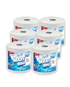 Maxi Roll Tissue Paper, 700, Hand Towels 2 Ply - 6 Rolls