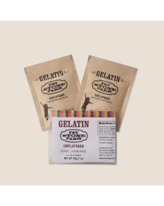 Fat Stone Farm Unflavored Kosher Beef Gelatin Powder - 2 x ½ oz Paper Packets