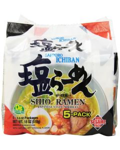 Sapporo Ichiban Shio Ramen Noodles 36 oz 5 Count Pack of 6