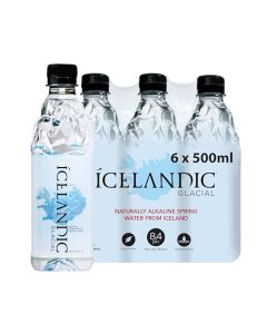 Icelandic Glacial Natural Spring Alkaline Water 500 ml 169 Fl Oz Pack of 6