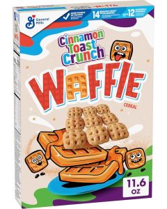 Cinnamon Toast Crunch Waffle Breakfast Cereal, Crispy Cinnamon Cereal, 11.6 oz