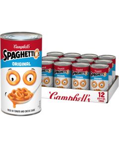 SpaghettiOs Original Canned Pasta Healthy Snack for Kids and Adults 224 OZ Can Pack of 12
